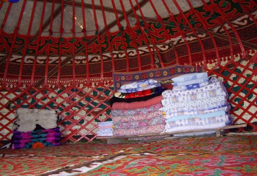 Son Kul in the yurt